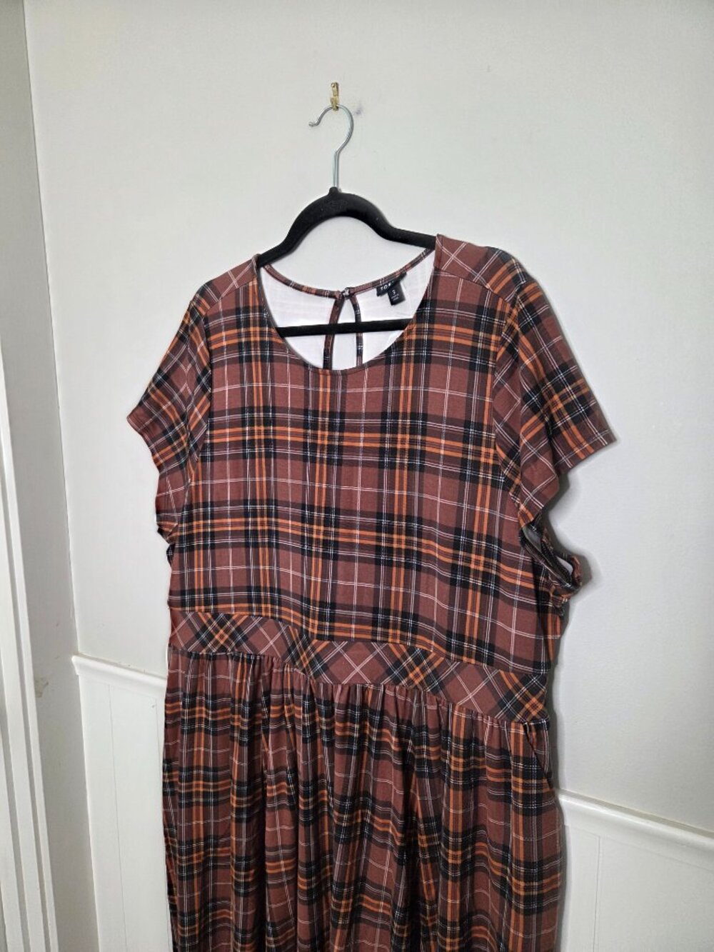 TORRID Brown Tartan Plaid Ponte Dress NWT - Picture 2 of 6